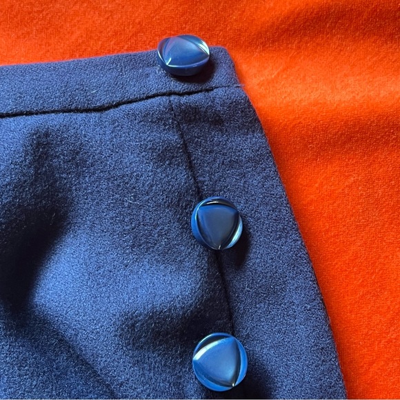 Gorgeous Vintage Mod wool 60s skirt wrap around fully lined sz med button front - Picture 7 of 10